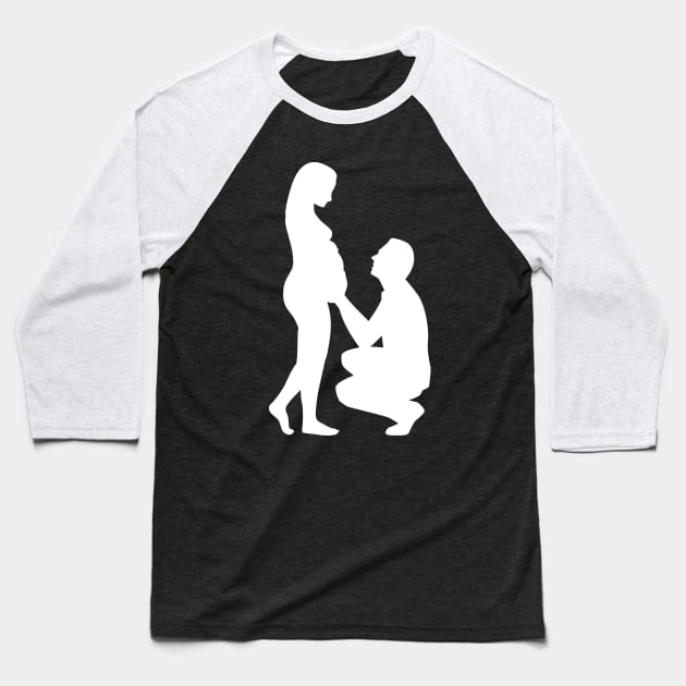 Pregnant couple Baseball T-Shirt by Designzz